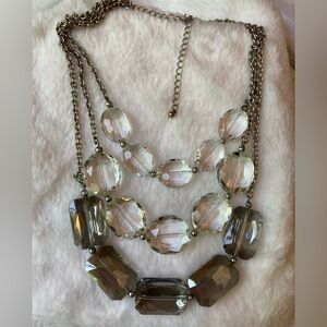 Premier Designs Faceted Glass Layered Statement Necklace‎